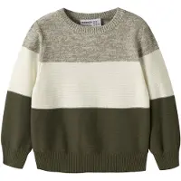 Name it Pullover beige / grå / grøn