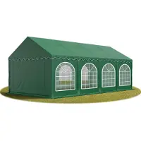 Sonstiges 4x8m, Partytelt, PVC-teltdug, mørkegrøn, med bundramme