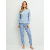 Calida Pyjamas navy / lyseblå / mørkegul