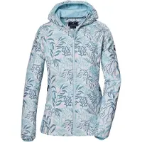 Killtec Udendørsjakke 'Softshelljacke KOS 56 Damen Kapuze Outdoorjacke Blumenmuster' lyseblå