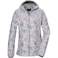 Killtec Udendørsjakke 'Softshelljacke KOS 56 Damen Kapuze Outdoorjacke Blumenmuster' hvid