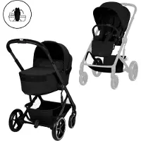 Cybex Klapvogn/Barnevogn - Balios S Lux - 2-i-1 - Moon Black - - OneSize - Klapvogn