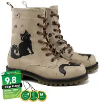 Goby Snørestøvler 'MAT102' beige