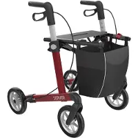 Rehasense Server Rollator - Rød - Udendørs rollator - Indendørs rollatorer - Udendørs rollator + Indendørs rollator