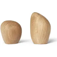 Ferm Living Cairn salt- og peberkar Oak