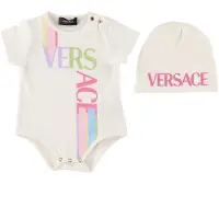 Versace Gaveæske - Hue/Body k/æ - Hvid/Pink m. Logo - - 12-18 mdr - Body K/Æ