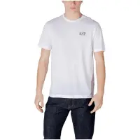 Emporio Armani EA7til mænd. 7M000567_AF10375 T-shirt AF10375-7M000567 hvid (L), Casual, Bomuld, Korte ærmer