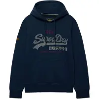 Superdry Superdrytil mænd. M2014568A Heritage Relaxed hættetrøje marineblå (M), Casual, Bomuld, Stof