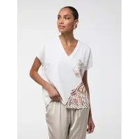 Lola Casademunt Bluse mørkebrun / orange / lyserød / hvid