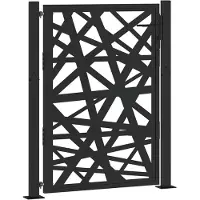 vidaXL Havelåge sort 105x130 cm Stål let struktur