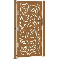 vidaXL Havelåge 105x180 cm Rustfrit stål Flammemønster