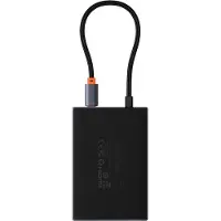 Baseus PioneerJoy 8-in-1 USB-C hub HDMI 4K@60Hz + HDMI 4K@30Hz + DisplayPort 8K@30Hz + VGA + 2 x USB-A 3.0 + 2 x USB-C - gray USB hub