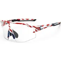 RockBros fotokromiske cykelbriller med UV-beskyttelse og korrigerende indsats 14120008002 - amerikansk design - hvid