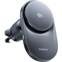 Baseus PrimeTrip VC2 Pro Magnetic Holder with Qi2.2 Charger and Air Vent Fan - Black
