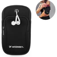 Wozinsky Universal Dual Pocket Sportsarmbånd til Smartphones - Sort