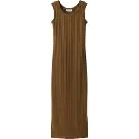Name it Kjole - Maxi - Slim - Bred Rib - NkfJenna - Sepia - - 7 år (122) - Kjole