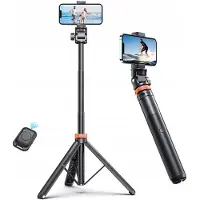 Tech-Protect L03S Bluetooth Selfie Stick with Remote Control Tripod up to 148cm and 180 Head - Black