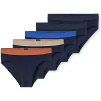 Schiesser Slip '95/5 Multi' natblå / blandingsfarvet