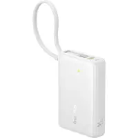 Baseus PicoGo power bank - with built-in USB-C cable - 2 x USB-C USB - 45 Watt - 10000 mAh