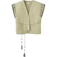 MANGO TEENS Vest 'HILARY' oliven / pastelgrøn / sort / hvid