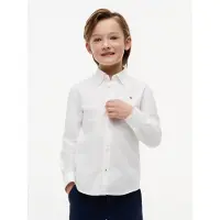 Tommy Hilfiger Skjorte - Stretch Oxford - Hvid - - 7 år (122) - Skjorte