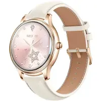 COLMI L28 Smart Watch (Guld + guld læderrem)