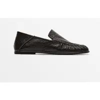 Massimo Dutti - Female - Mokkasin I Valket Læder - Brun - 36