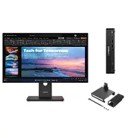 Lenovo ThinkCentre M70q G6 U5 16 512 + ThinkVision T27QD-40 27" QHD Docking Intel Core Ultra 5 225T-processor E-cores op til 4,40 GHz P-cores op til 4,90 GHz, Windows 11 Pro 64, 512 GB SSD TLC Opal
