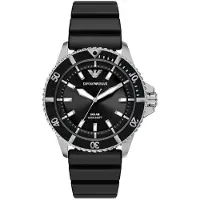 Emporio Armani Herreur AR11788 Solar Sort/Gummi Ø42 mm