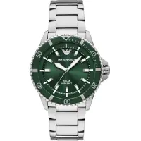 Emporio Armani Herreur AR11698 Solar Grøn/Stål Ø42 mm