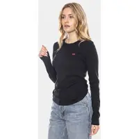 Levi's Shirts 'Essential Housemark Long Sleeve Tee' rød / sort / hvid