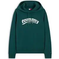 Tommy Hilfiger Sweatshirt 'ESS' smaragd / hvid