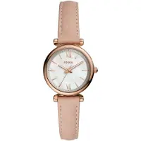 Fossil Dameur ES4699 Carlie Mini Hvid/Læder Ø28 mm