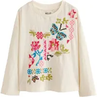 Next Bluser & t-shirts ecru / blå / kiwi / lyserød