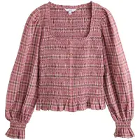 Next Bluse brun / pitaya / pastelpink