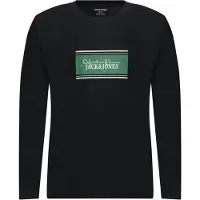 Jack & Jones Bluser & t-shirts 'JJBUSTER' gran / sort / hvid
