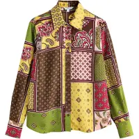 Next Bluse brun-meleret / gul / æble / pink