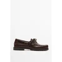 Massimo Dutti - Male - Sejlersko I Nappalæder - Læder - 43