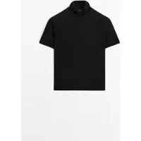 Massimo Dutti - Female - Striktrøje Med Turtleneck Og Uld - Sort - S