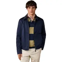 Hackett London Hackett Londontil mænd. HM4000250 Marineblå Harrington-jakke (M), Casual, Bomuld