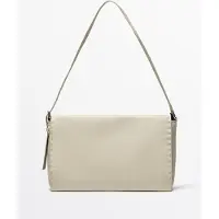 Massimo Dutti - Female - Skuldertaske I Nappalæder Med Stikninger - Råhvid - 01