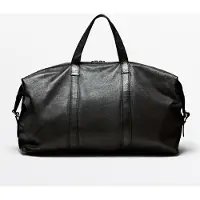 Massimo Dutti - Male - Sportstaske I Nappalæder - Kaki - 01