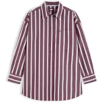 Tommy Hilfiger Bluse 'ESSENTIAL' aqua / brombær / hvid