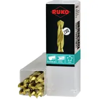 RUKO Din 338 Hss-tin Ground Split Point Helical Ø 7.25 Mm Metalbor 10 Enheder