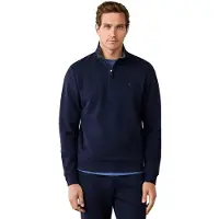 Hackett London Hackett Londontil mænd. HM5800151 Sweatshirt med kort lynlås marineblå (S), Casual, Bomuld, Lange ærmer