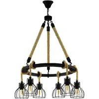 Eglo RAMPSIDE LYSEKRONE 6XE27 SORT/KLAR