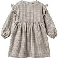 Wheat Kjole - Gro - Greybrown Check - - 3 år (98) - Kjole