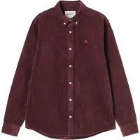 Carhartt WIP - Skjorter - L/S Madison Cord Shirt Amarone til UnisexBomuld - Størrelse L - Bordeaux