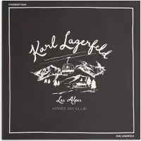 Karl Lagerfeld Sjal 'Après Ski Club' sort / hvid