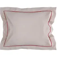 Sagaform Carl pudebetræk 50x60 cm Beige-vinrød